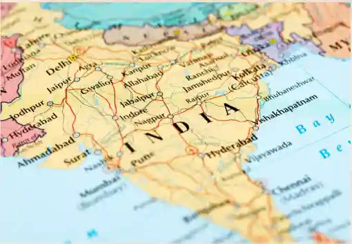 Indien - Kartenausschnitt