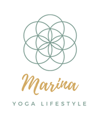 Yogalifestyle Logo mit Blume des Lebens